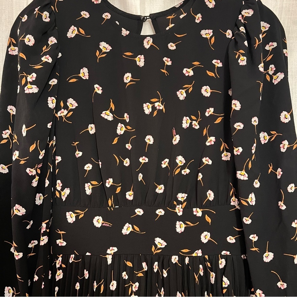 AFRM Zane Noir Spring Floral Open Back Midi Dress Size XS - Picture 6 of 15